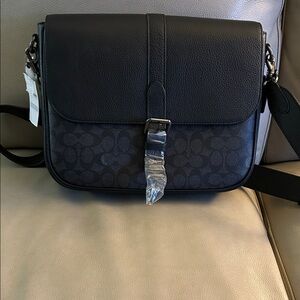 Coach Black and Gray Messenger Bag